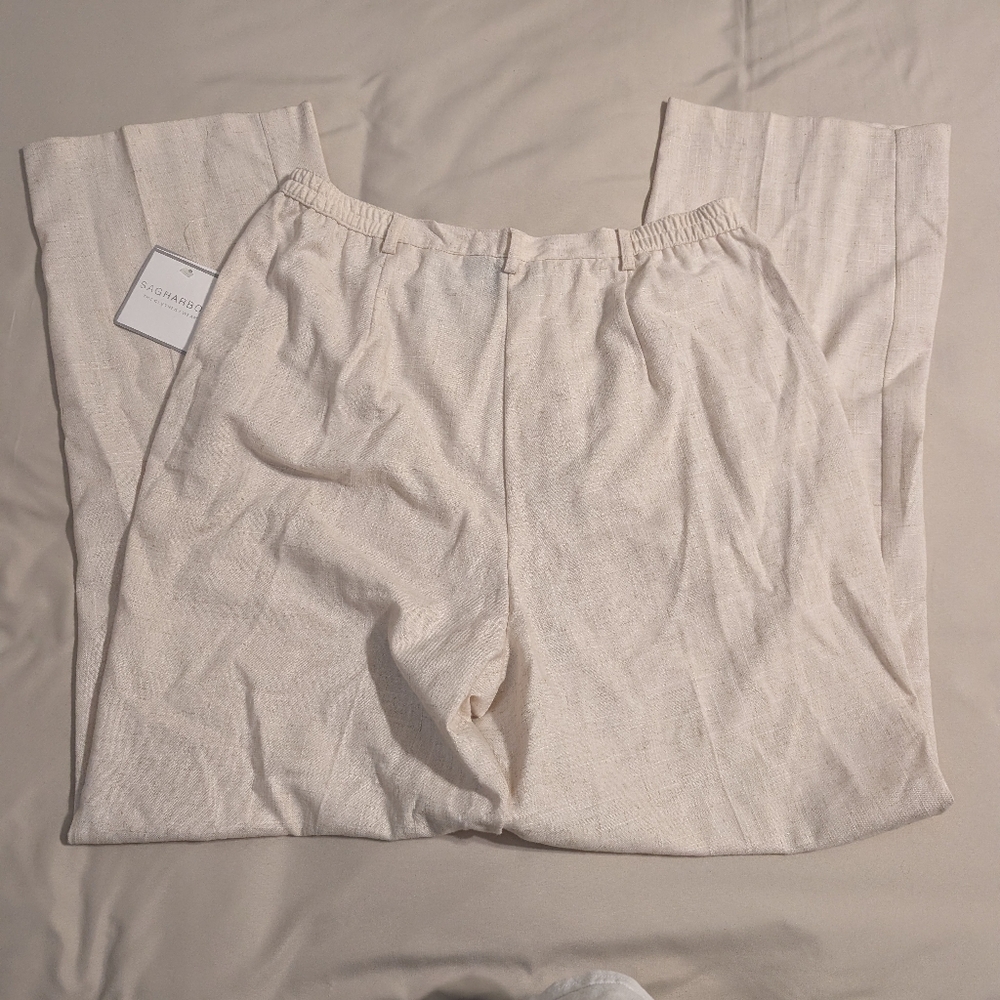 Sag Harbor harbor Women's Linen Pants - Picture 6 of 10
